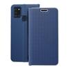 Etui z klapką na Samsung A21s Luna Book Carbon niebieskie