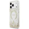 GUESS futerał do IPHONE 17 Pro kompatybilny z MagSafe GUHMP17LRGRGED (Resin Bottom Glitter) złoty