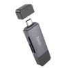 Czytnik kart SD / TF Hoco USB A / USB C 3.0 HB45 szary