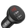 BASEUS ładowarka samochodowa 2 x USB A z wyświetlaczem 4,8A 24W CCBX-0G szara