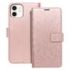 Etui z klapką na iPhone 12 / 12 PRO Mezzo Book mandala złoto-różowe