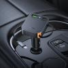 Ładowarka samochodowa Hoco ze zwijanym kablem 2 x USB C + USB A QC PD 65W NZ18 czarna