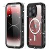 Futerał do iPhone 15 PRO Shellbox DOT wodoodporny zgodny z MagSafe czarny