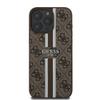 GUESS futerał do IPHONE 16 Pro kompatybilny z MagSafe GUHMP16LP4RPSW (4G Printed Stripes) brązowy