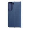 Etui z klapką na Samsung S22 Luna Book Carbon niebieskie