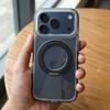 Etui na iPhone 11 Frame Circle Stand zgodne z MagSafe czarne