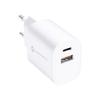 Ładowarka sieciowa do telefonu Forcell F-Energy USB C + USB A QC4.0 PD 3A 35W TFK-TC-35WPD biała