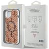 GUESS futerał do IPHONE 15 kompatybilny z MagSafe GUHMP15SHGCUSTGW (IML GCUBE) brązowy