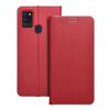 Etui z klapką na Samsung A21s Luna Book Carbon czerwone
