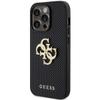 GUESS futerał do IPHONE 15 Pro GUHCP15LPSP4LGK (Leather Perforated 4G Glitter Logo) czarny