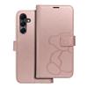 Etui z klapką na Samsung A16 5G Mezzo Book teddy bear złoto-różowe