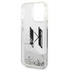KARL LAGERFELD futerał do IPHONE 14 Pro KLHCP14LLBKLCS (Liguid Glitter Big KL Logo) srebrny