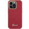 GUESS futerał do IPHONE 15 Pro GUHCP15LSMBSLM (Silicone Script Metal Logo & Frame) magenta