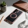 Etui na Samsung A27 Frame Circle Stand zgodne z MagSafe złote