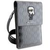KARL LAGERFELD torebka uniwersalna na telefon KLWBSAKHPKG (Saffiano Mono Ikonik) srebrny