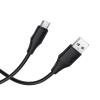 Kabel USB A do USB C Hoco 3A silikonowy 1 m X124 czarny