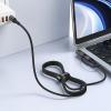 Kabel 2w1 USB C do USB C / Mag3 Hoco 240W 1,8 m U142 czarny