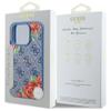 GUESS futerał do IPHONE 16 Pro kompatybilny z MagSafe GUHMP16LP4ROPEMCB (4G Flowers Print) blue