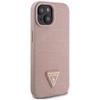 GUESS futerał do IPHONE 13 / 14 / 15 GUHCP15SPCRTHCP (Croco Triangle Metal Logo) różowy
