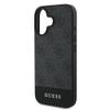 GUESS futerał do IPHONE 16 Plus GUHCP16MG4GLGR (PC/TPU 4G PU Bottom Stripe) szary