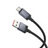 Kabel USB A do USB C Hoco 5A z wyświetlaczem 1 m X118 czarny