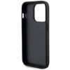 GUESS futerał do IPHONE 15 Pro GUHCP15LPSP4LGK (Leather Perforated 4G Glitter Logo) czarny
