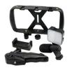 Uchwyt selfie z pilotem bezprzewodowym tripod z LED / mikrofonem do streamów TL-49T czarny