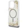 GUESS futerał do IPHONE 16 Pro kompatybilny z MagSafe GUHMP16LRGRGED (Resin Bottom Glitter) złoty