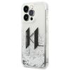 KARL LAGERFELD futerał do IPHONE 14 Pro KLHCP14LLBKLCS (Liguid Glitter Big KL Logo) srebrny