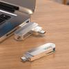 Pendrive 32GB USB 3.0 (USB A + USB C) Hoco UD10 srebrny