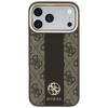 GUESS futerał do IPHONE 18 Pro Max/17 Pro Max kompatybilny z MagSafe (Stripe Round and Classic Logos 4G) brązowy