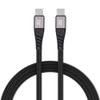 Kabel USB C do USB C Blue Star 3A 60W PD QC4.0 z oplotem 1,2 m TFK-DC-003 czarny