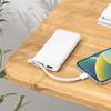 Powerbank Hoco 5000 mAh 2A z wbudowanym kablem Lightning J129 biały