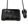 Ładowarka samochodowa Hoco z rozdzielaczem 2xUSB A + 2xUSB C + 3 port zapalniczki QC3.0 PD 240W Z64 czarna