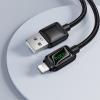 Kabel USB A do Lightning Hoco 2,4A 1,2 m z LCD U146 czarny