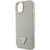 GUESS futerał do IPHONE 13 / 14 / 15 GUHCP15SPCRTHCD (Croco Triangle Metal Logo) złoty