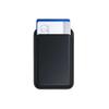 Portfel z podstawką ze skóry kompatybilny z MagSafe Satechi Vegan Leather Wallet Stand czarny