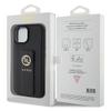 GUESS futerał do IPHONE 13 / 14 / 15 GUHCP15SPGSSADK (Grip Stand 4G Saffiano Strass) czarny