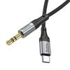 Kabel AUX USB C do Jack 3,5 mm Hoco 1 m UPA26 czarny