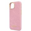 GUESS futerał do IPHONE 13 / 14 / 15 GUHCP14SHGCRHP (Croco Collection) różowy