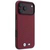BMW futerał do IPHONE 18 Pro/17 Pro kompatybilny z MagSafe (Carbon Metal Logo) burgundowy