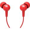 Słuchawki przewodowe douszne Jack 3,5 mm JBL C100Si czerwone