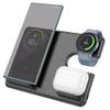 Ładowarka indukcyjna Hoco 3w1 15W kompatybilna z Samsung Watch CQ2 czarna