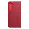 Etui z klapką na Samsung S25 EDGE Luna Book Carbon czerwone