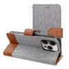 Etui z klapką na iPhone 17 Jeans Book szare