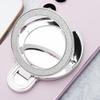 Stojak na telefon CIRCLE MIRROR - naklejany - srebrny