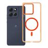 Futerał do Motorola G86 Frame Clear Hybrid Mag Cover zgodny z MagSafe pomarańczowy