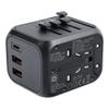 Ładowarka podróżna / adapter OL-309-PQ20 CAŁY ŚWIAT czarna
