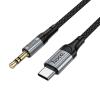 Kabel AUX Jack 3,5 mm do USB C Hoco 1,5 m UPA33B czarny
