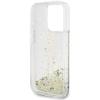 GUESS futerał do IPHONE 15 Pro Max GUHCP15XLFCSEGT (Liquid Glitter Gold Stripes) transparentny